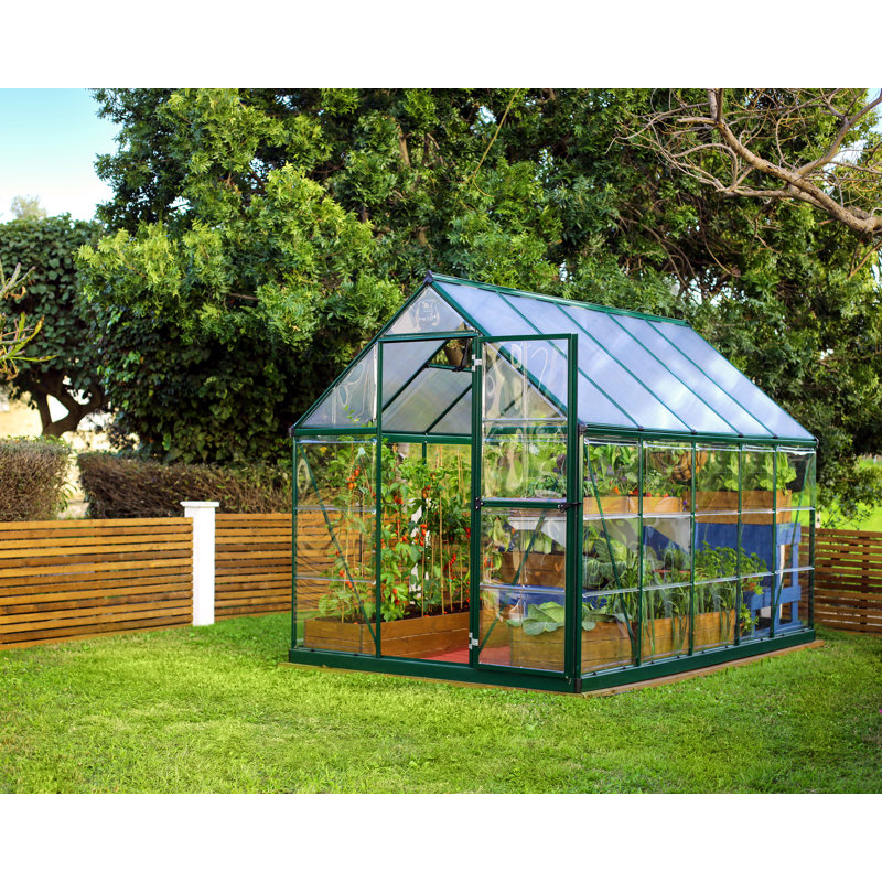 Palram - Ensemble de serre en aluminium en polycarbonate Canopia, H 82 po x l 73 po x P 120 po, Vert