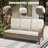 6 Pieces Outdoor Wicker Patio Furniture Set, 5-Person Seating Group With Side Table & Ottoman, All-Weather PE Wicker Sofa Conversation Set For Poolside, Deck, Backyard, Blue/Beige-866957804