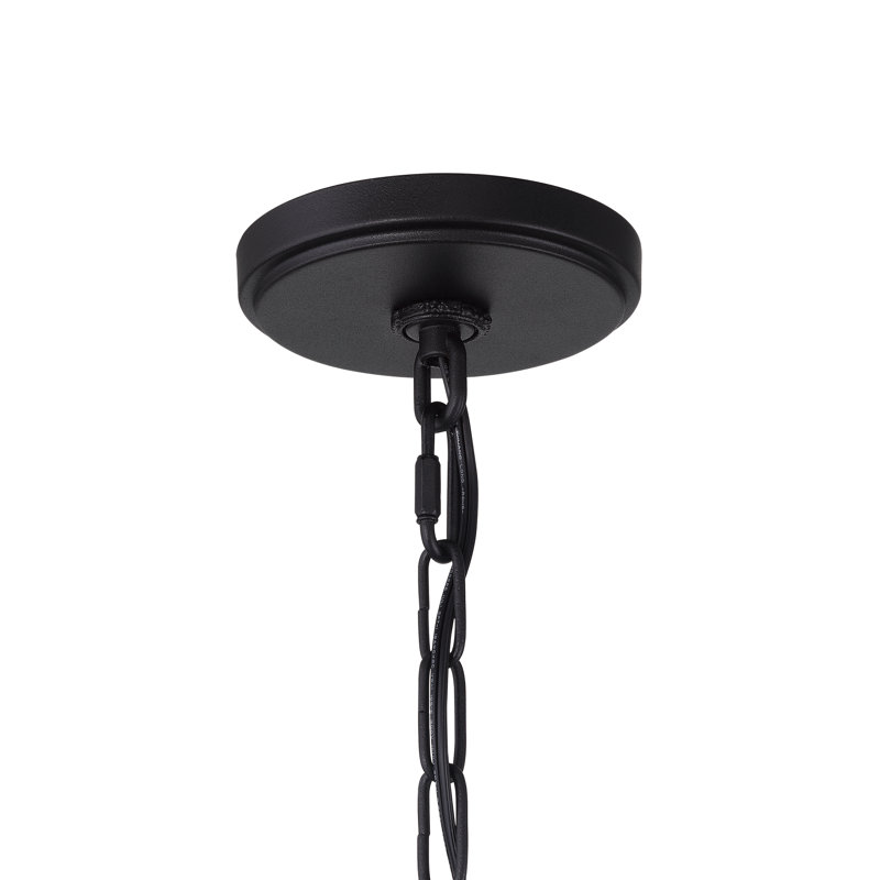 Lustre géométrique à 3 lumières Deanle, Noir mat