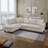 Off-White Fluffy L-Shaped Sectional Sofa-1679078891