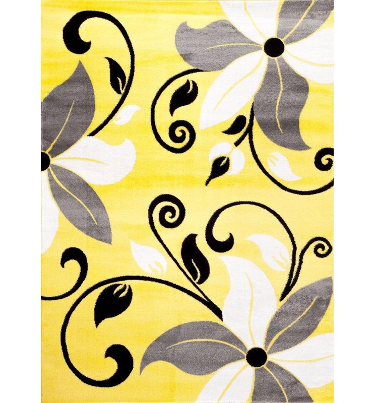 tapis jaune Salzer, Rectangulaire 7 pi 10 po x 10 pi 2 po