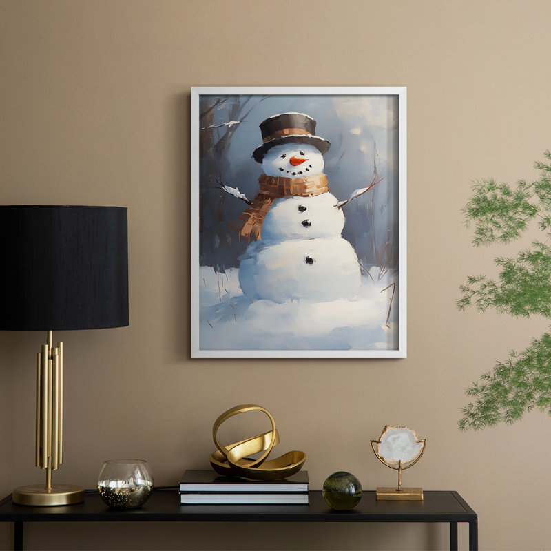 Art des Fêtes de Noël - série 2 - CCL XXX, reproduction encadrée - bois massif, H 15 po x l 12 po, Blanc