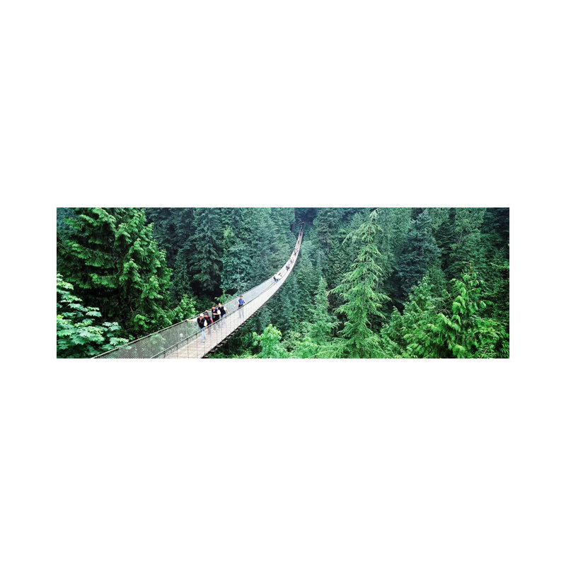 Capilano Suspension Bridge, North Vancouver, British Columbia, Canada - Wrapped Canvas Panoramic Print