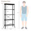 Industrial 5-Layer Bookshelf With Out-Stretched Legs