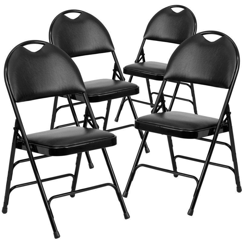 Très grande chaise pliante Oliverson, Noir