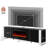 Bhhatu U-shaped Legs Mirrored Finish TV Stand with Electric Fireplace Included-98876980-99357219