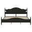Lit plateforme rétro avec tête de lit, cadre de lit en bois, aucun sommier nécessaire-130112544