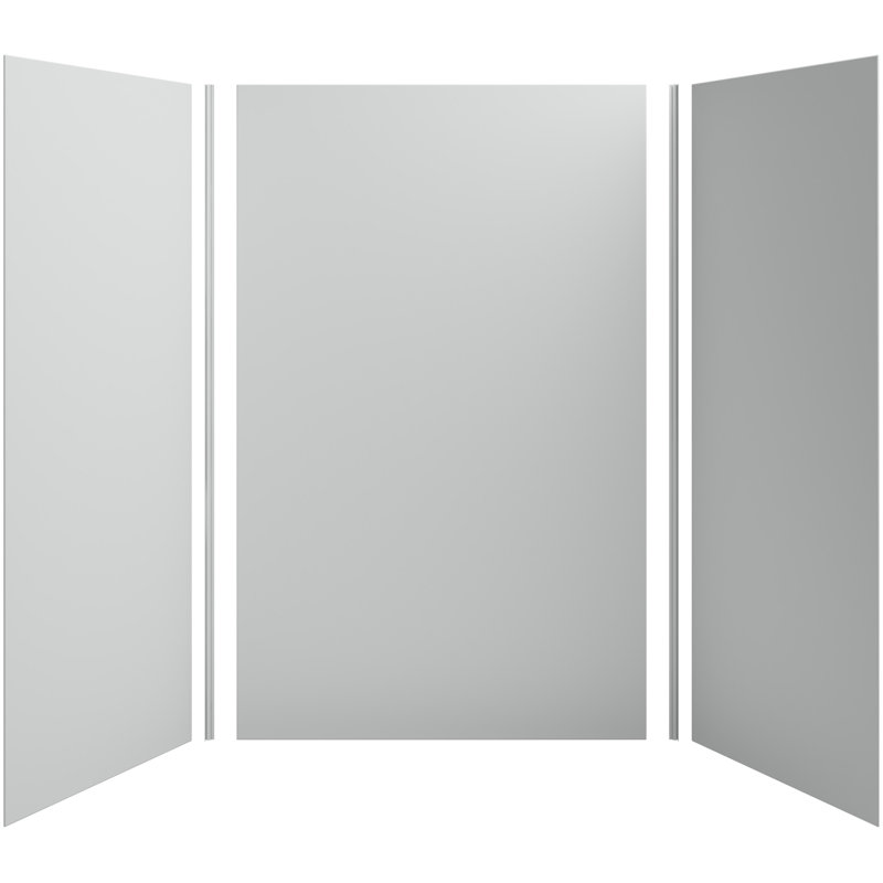 Choreograph Shower Wall Kit, VeinCut Biscuit, 96" H x 60" W x 42" D