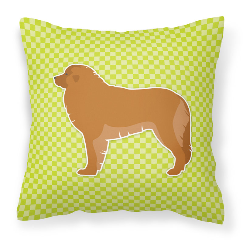 Coussin décoratif intérieur/extérieur leonberger, H 18 po x l 18 po x P 3 po, Vert