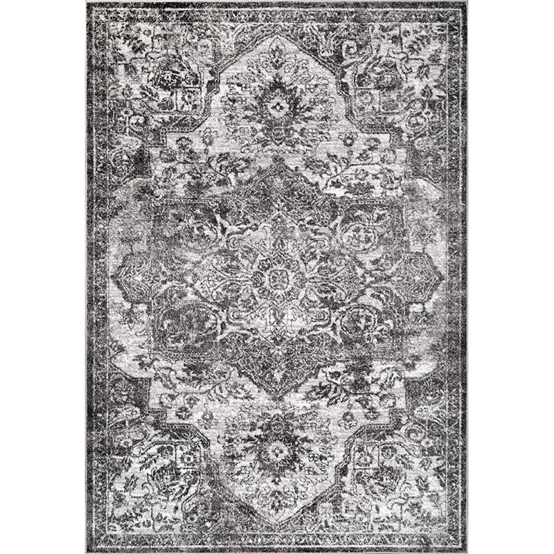 Caseville Oriental Indoor Rug, Rectangle 6'7" x 9'