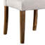 Ensemble de 2 chaises d'appoint Jule, bois massif brun, revêtement en tissu blanc doux