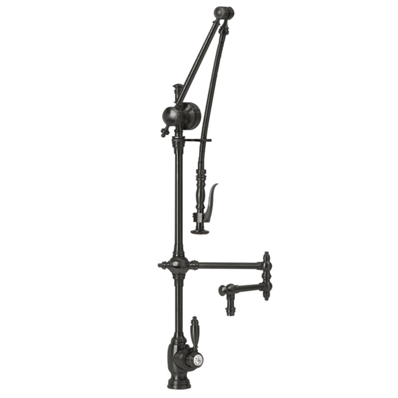 Gantry Kitchen Faucet, Antique Brass, Without Soap Dispenser