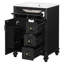Meuble-lavabo autoportant de 61 cm (24 po) avec lavabo, tiroir rabattable, 3 tiroirs et armoire de rangement, noir