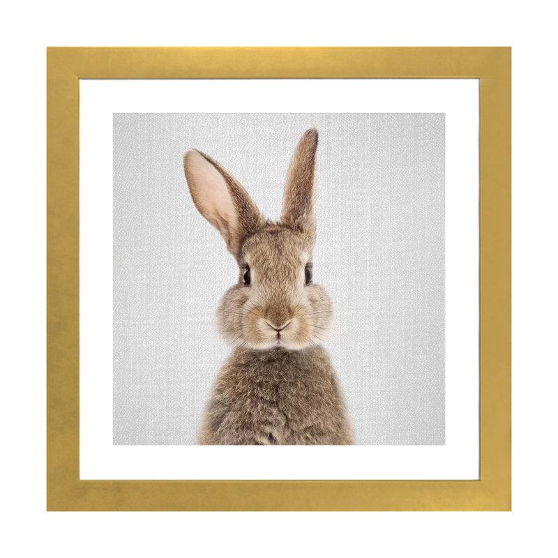«Rabbit» - reproduction de photo, H 24 po x l 24 po x p 1 po, Papier doré