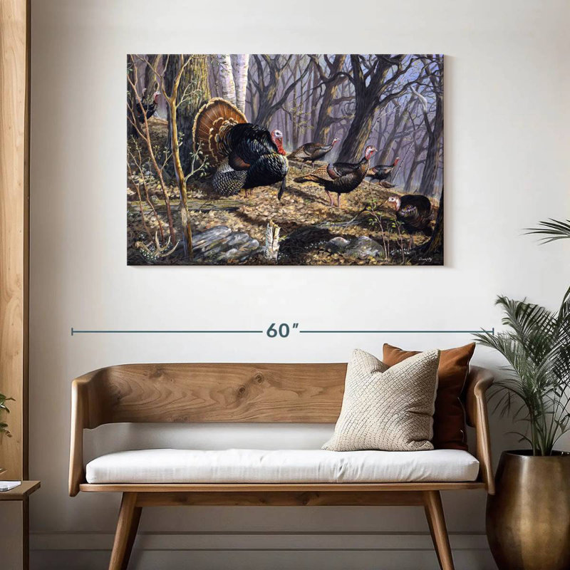 Brampt Wild Turkeys Over The Top, 30" H x 45" W