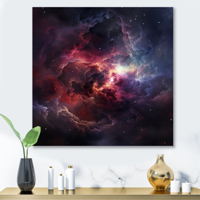 «Pink Galaxy Nebula Odyssey III - Galaxies», art mural en métal