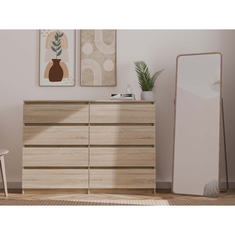 120cm W 8 - Drawer Chest of Drawers, SONAMA