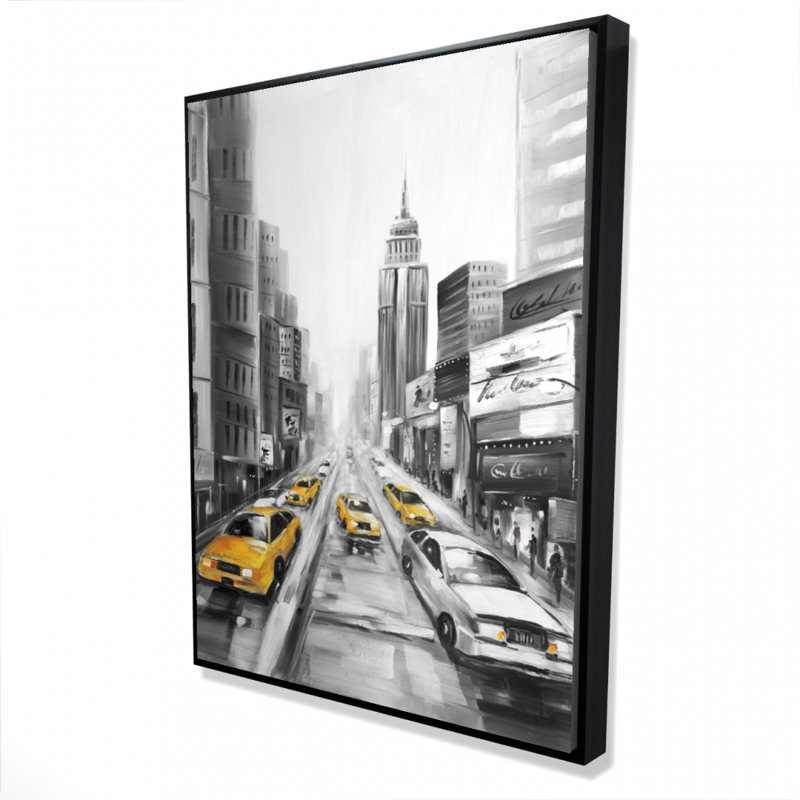 «Yellow Taxis In New York», reproduction sur toile