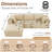 Cloud Sectional Couch In Two Boxes, Compressed Modular Sectional Sofa With Deep Seat-803119263