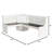 Farmhouse Wood Kitchen Corner Breakfast Dining Nook Set with Hidden Storage in Off White Dark Brown-1124054087