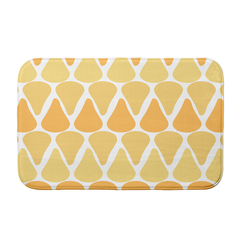 Tapis de bain Funston, l 24 po x L 17 po, Jaune