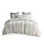 Housse de couette en coton pour lit double / grand lit - thème gris et gris, conception à boutons, réversible, lavable, literie de taille avec accents, boutonnée,,,, -,