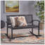 Causeuse à bascule Baxter en bois d'acacia durable pour une détente extérieure et des sièges confortables-1068568462