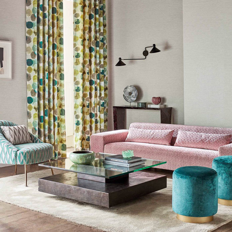 Selenic Fabric, Tulip/Coral