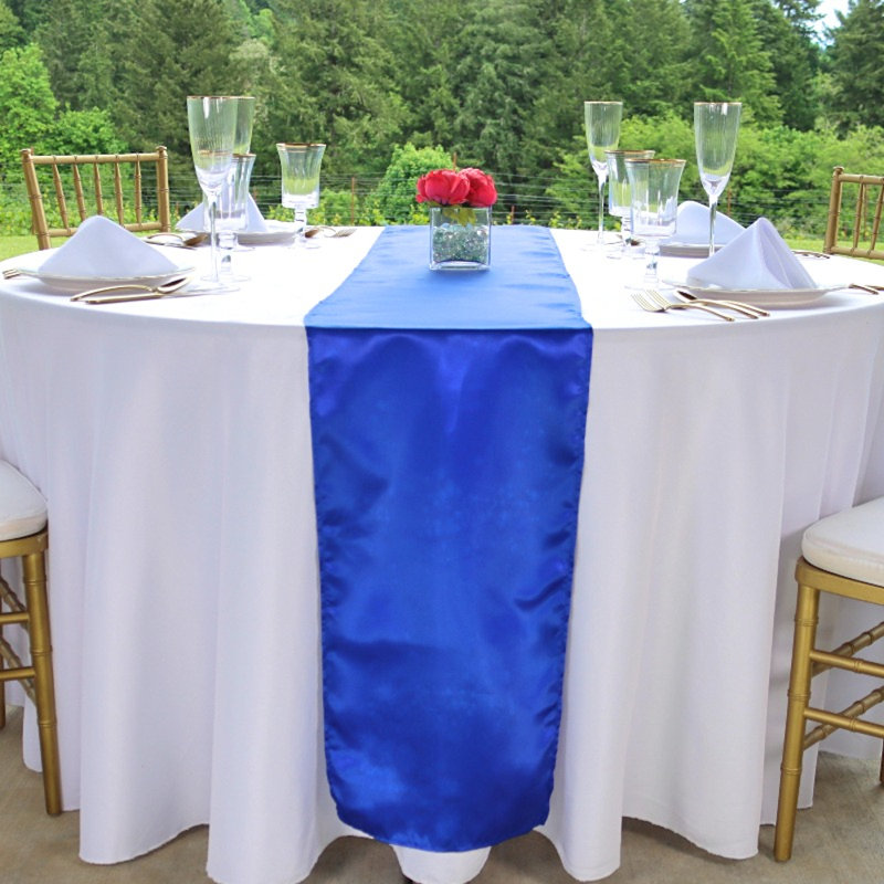 14 X 108 Satin Table Runner, Royal Blue