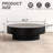 43.5'' Modern Oval Wooden Olive-shaped Coffee Table With Solid Wood Fluted Design For Living Room-686949904