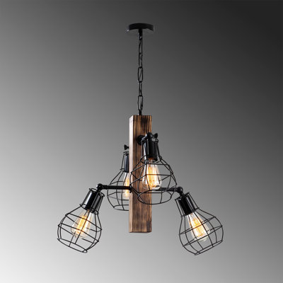 Fleeton 4 - Light Black Sputnik Pendant