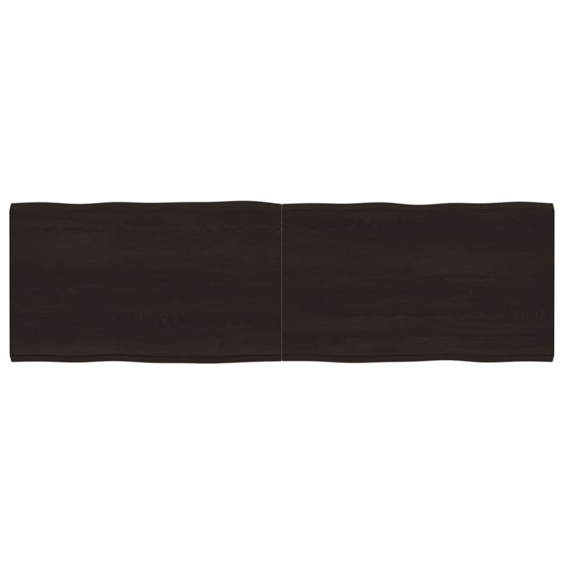 Solid Wood Table Top, Dark Grey, 40cm H x 140cm W x 6cm D