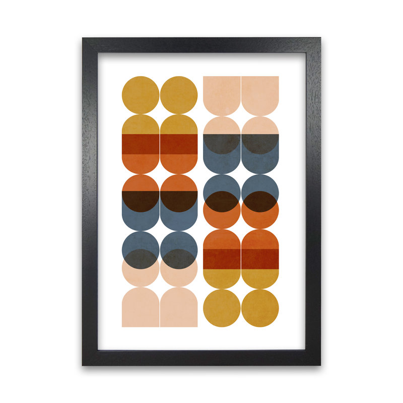 Mid Century Modern B Original - Print, 84cm H x 59cm W x 3cm D, Black Frame
