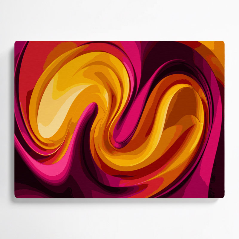 Gradient abstrait 23, art mural en métal rouge, H 11 po x l 14 po