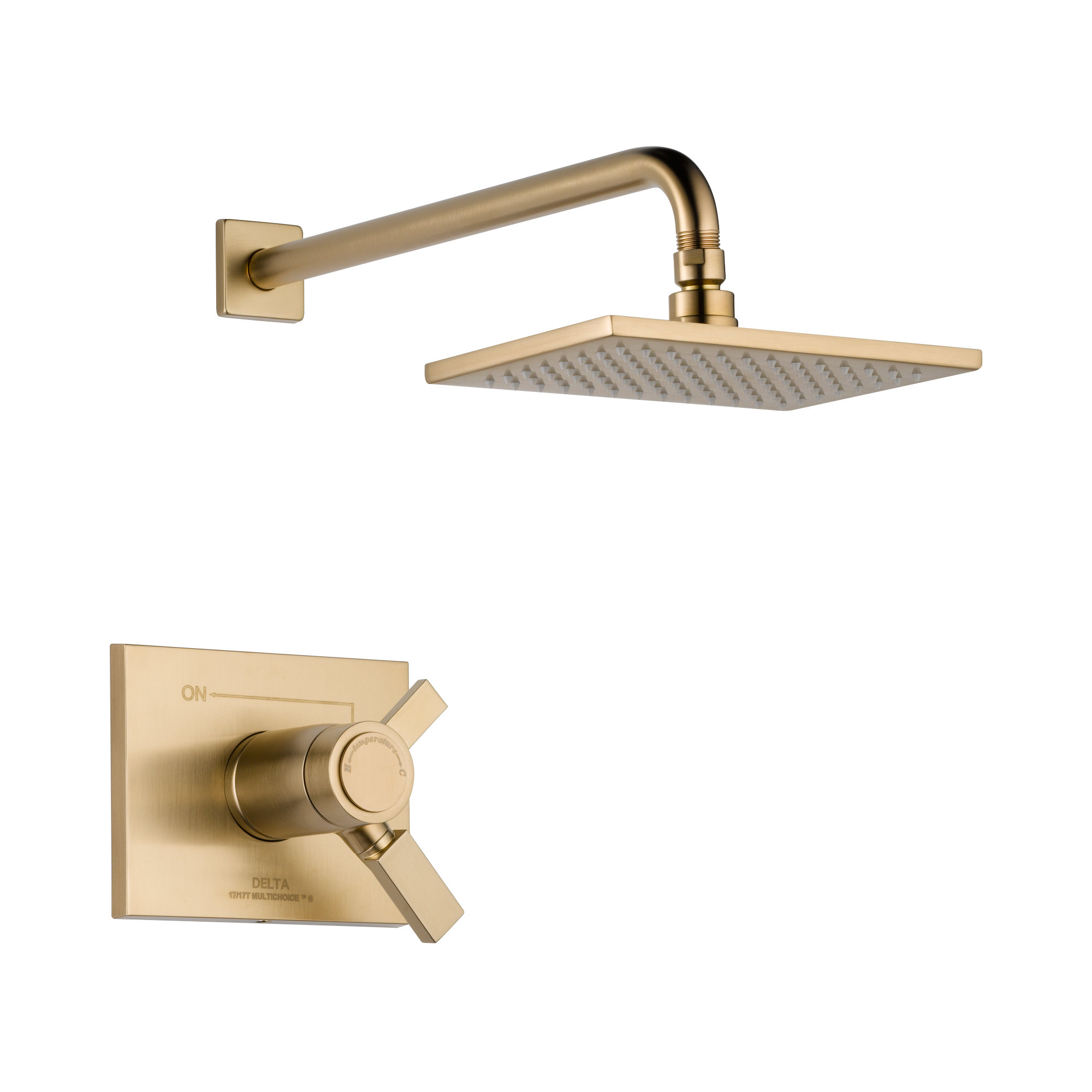Vero Volume Control Shower Faucet Trim with Lever Handles and TempAssure, Brilliance Champagne Bronze