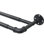 Ammiel Matte Black Adjustable 74cm to Double Curtain Pole