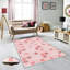 Tapis tissé élégant, 5,6 x 7,5 pieds, 100% polyester, hauteur des poils de 0,3 po | Pois antibactérien, feutre en PVC antidérapant, lavable à la machine | Impression 3D numérique, durable et facile à entretenir - parfaite pour n'importe quelle pièce-698425667
