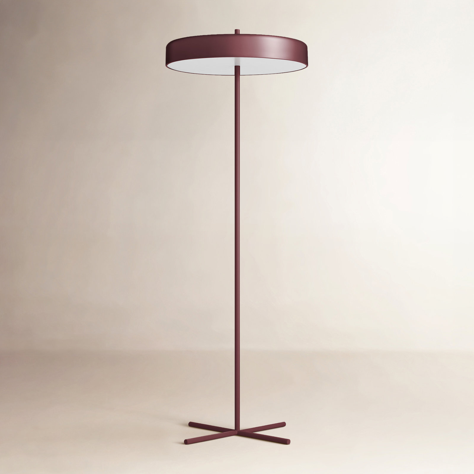 Bobber 57'' Dimmable LED Floor Lamp, Oxblood