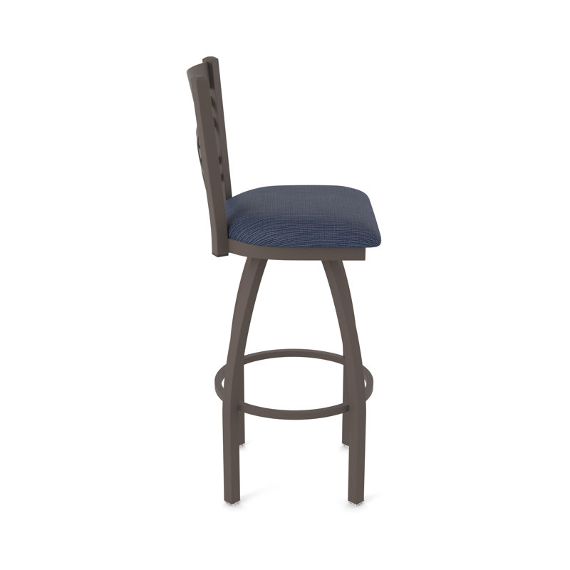 Catalina 36" Swivel Bar Stool, Bronze, Fabric-Graph Anchor