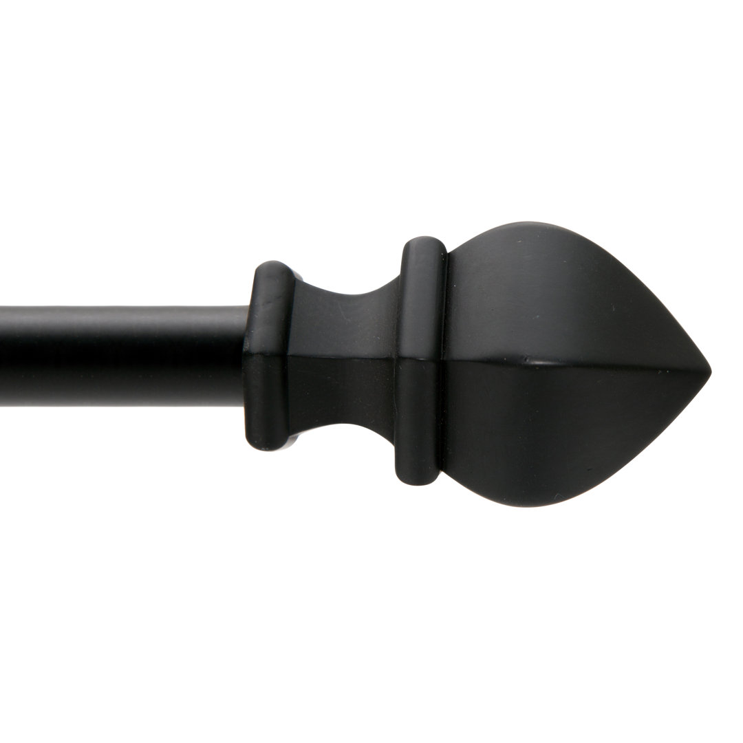 Steel Overall Width Single Curtain Rod Kenney