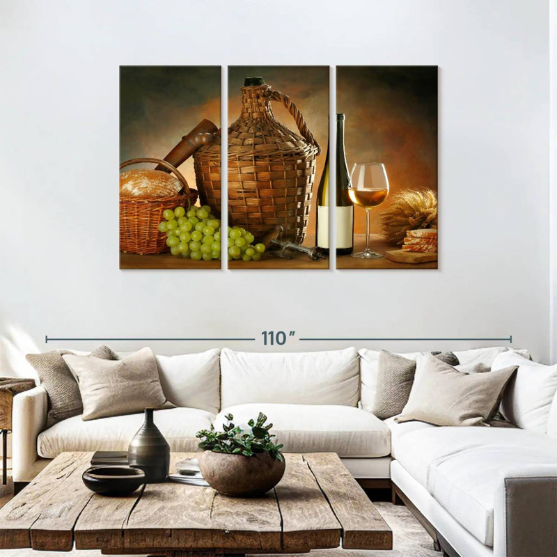 Yarlin Feast With Wine, 48" H x 74" W