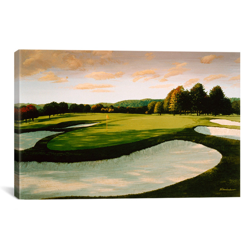 «Golf Course 8» par William Vanderdasson, reproduction d'art sur toile, H 12 po x l 18 po x P 1,5 po, Toile tendue
