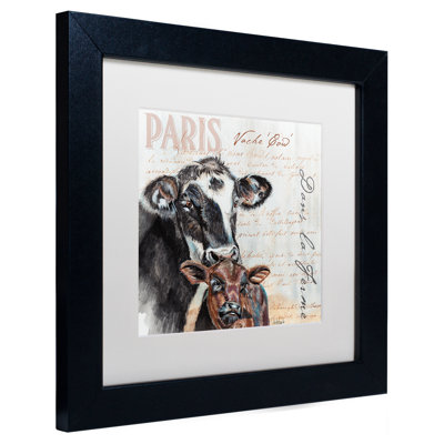 " Dans la Ferme Cow " by Jennifer Redstreake Acrylic Print