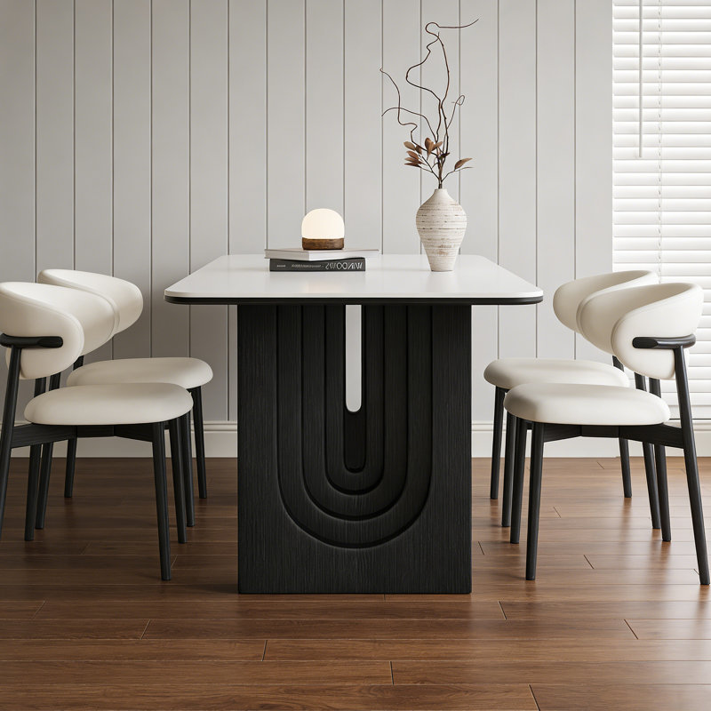 Table de salle à manger rétro, 29.53" H x 62.99" W x 31.5" D, 5 pièces: table, 4 chaises