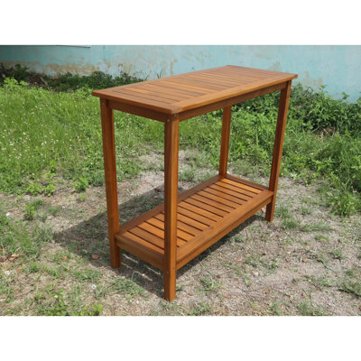 Console polyvalente d'intérieur et d'extérieur en bois d'acacia