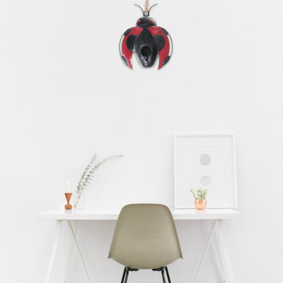 Maison d'oiseaux en métal coccinelle