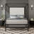 Upholstered Canopy Bed Metal 4-Poster Bed-252149711-252149709