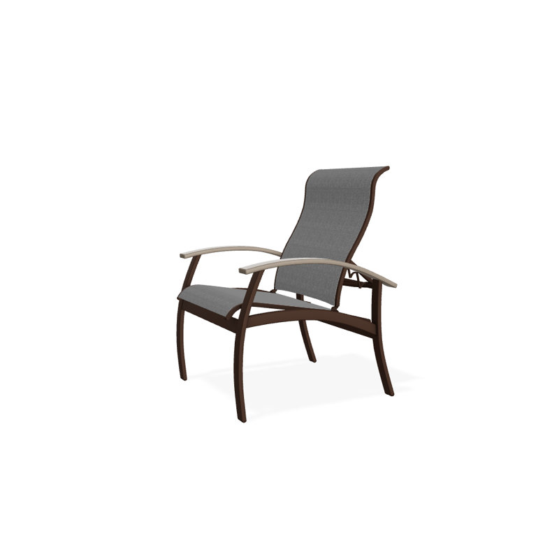 Chaise de patio Askar, Kona texturé, Désert, Titane Sunbrella®