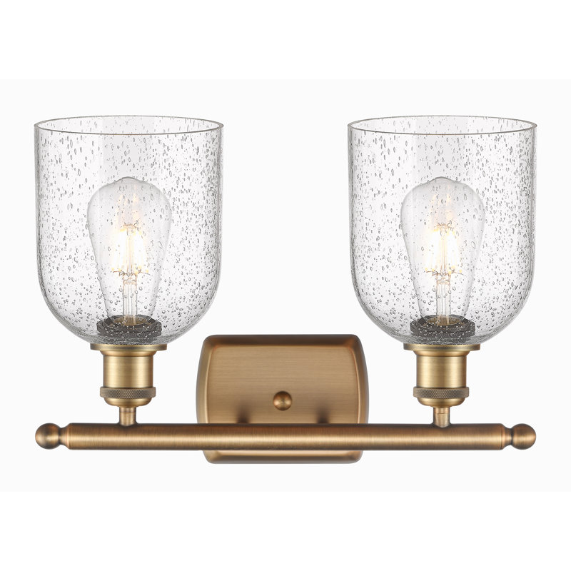 Allysson 2 - Light Dimmable Vanity Light, Seedy, Brushed Brass