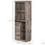 Buffet de cuisine avec huche, armoire de rangement pour garde-manger avec porte de grange coulissante, tablette réglable